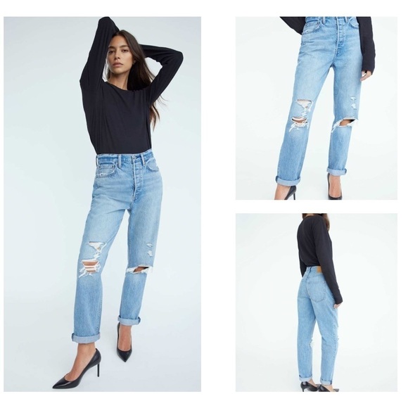 Denim Forum Denim - Denim Forum Boyfriend High Rise Loose Jeans Size 26